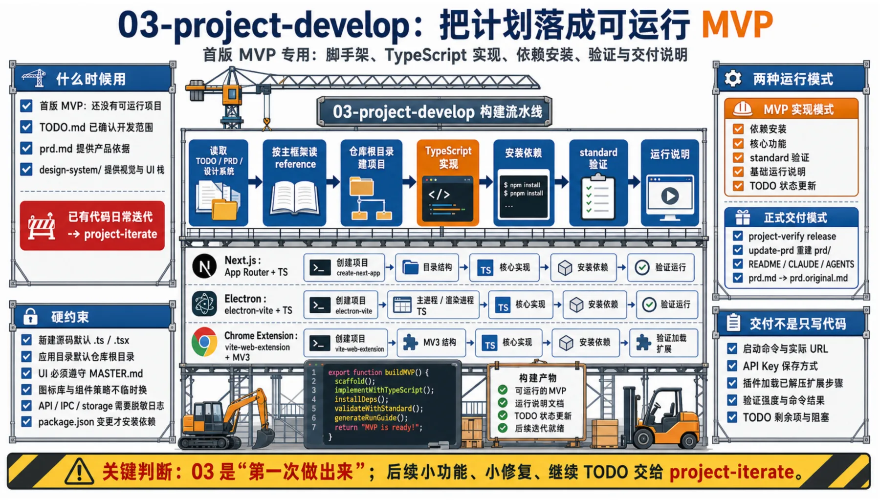 03-project-develop：把计划落成可运行 MVP